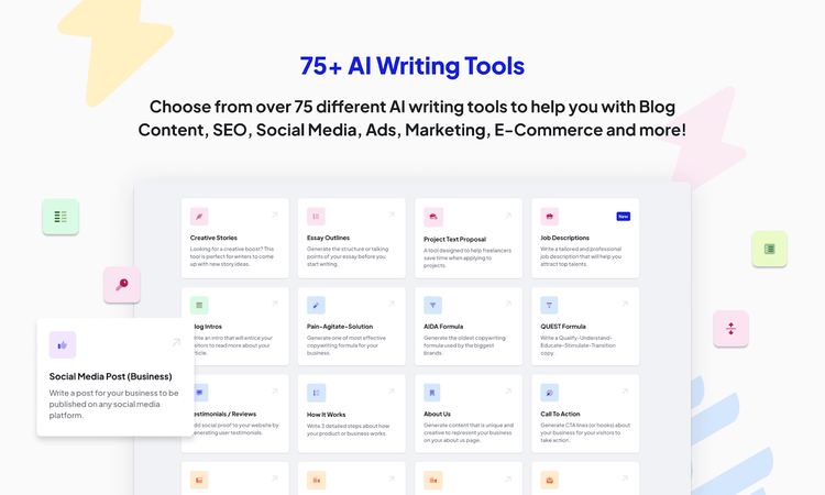 75+ Herramientas de escritura de IA