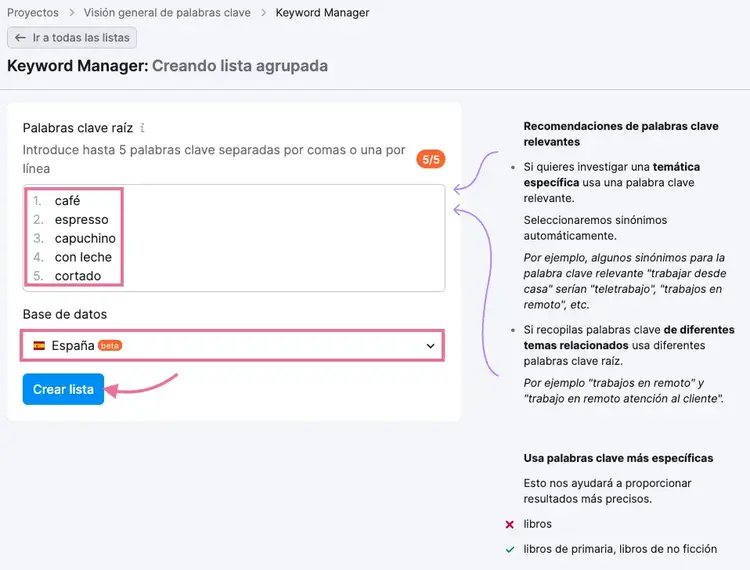 Keyword manager