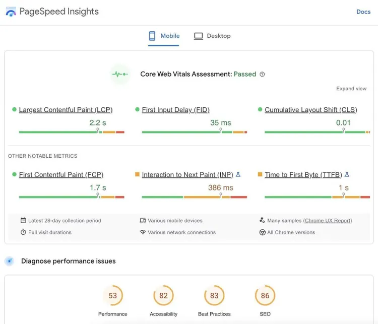 PageSpeed Insights