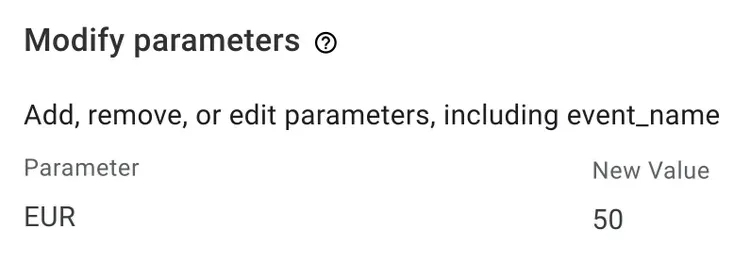 modify parameter eur