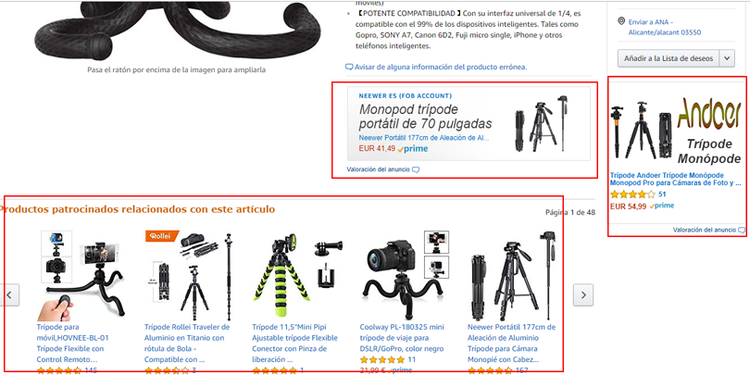 Publicidad en Amazon - Anuncios patrocinados