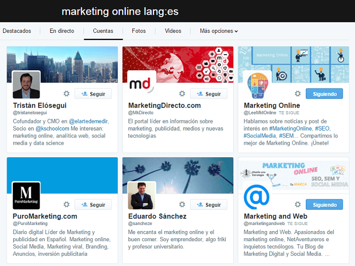 Influencers de marketing online