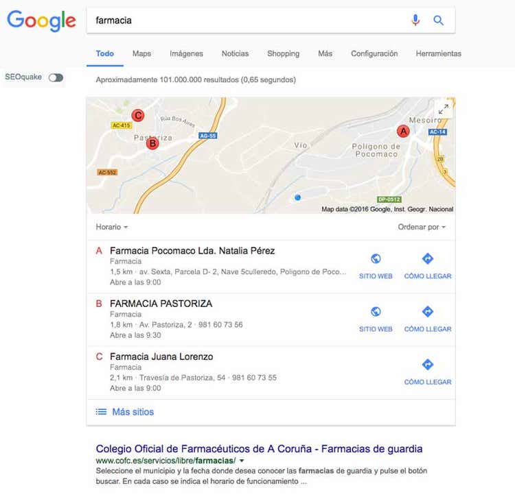Búsquedas semánticas y geolocalización