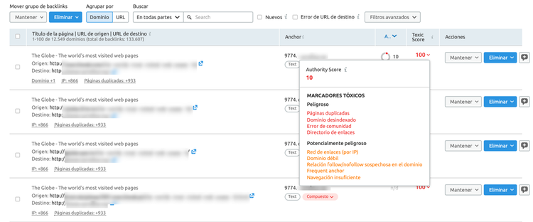 Penalizaciones Google - Mejoras Backlink audit