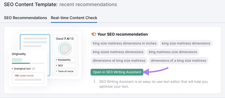 Abierto en Asistente de redacción SEO
