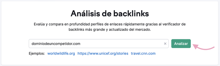 Analiza los dominios de tu competencia con Semrush.