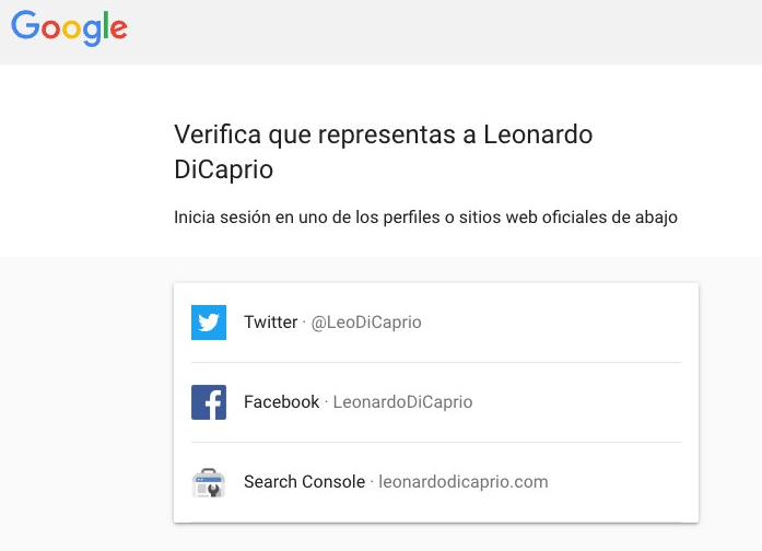 Iniciar sesión en el Panel de conocimiento de Google