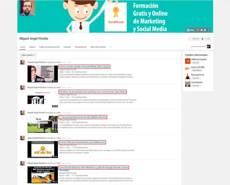 Canal multidisciplinar de formación de Miguel Florido