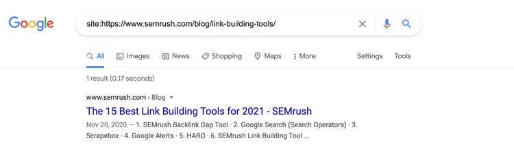 indexed url