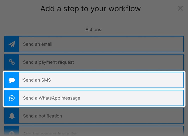 Activadores de Whatsapp y SMS en Brevo