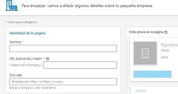 Páginas de empresas en LinkedIn - Diseño