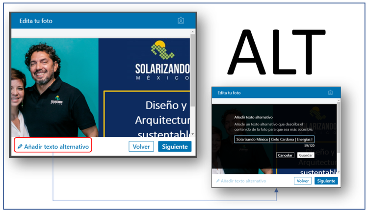 Estrategias de contenidos en LinkedIn - Atributo ALT en las imágenes