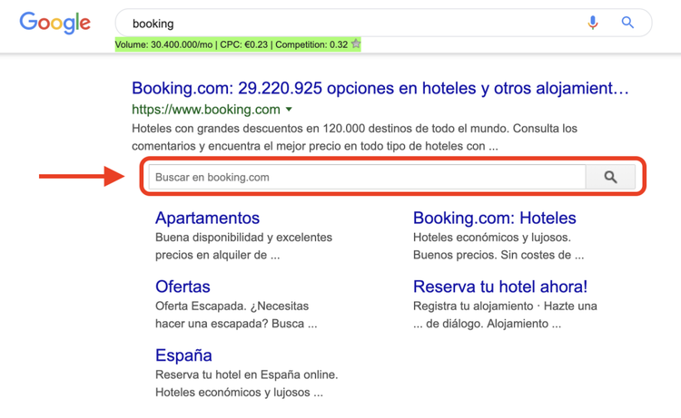 Datos estructurados - Booking