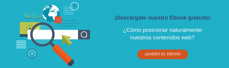 Promoción de ebook sobre posicionamiento natural de contenidos