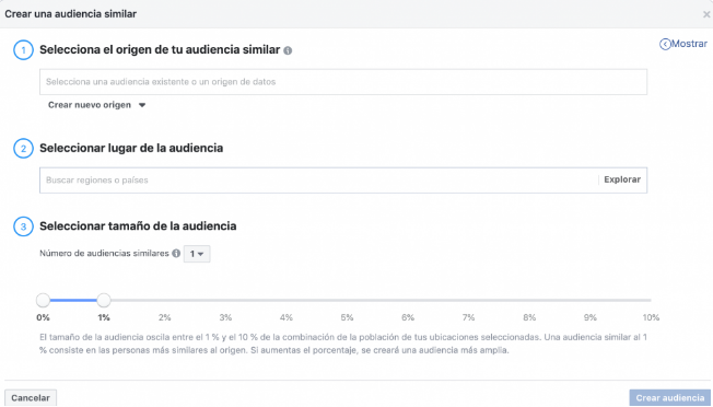Crear audiencia similar en Instagram Ads
