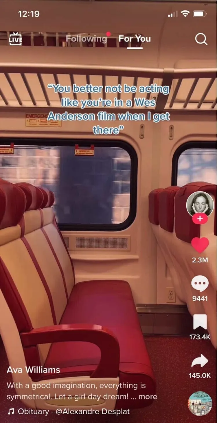 una captura de pantalla del vídeo de TikTok de Ava Williams