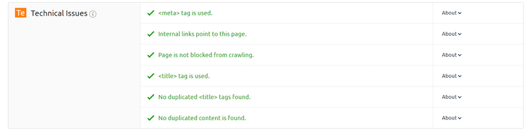 On Page SEO Checker screenshot