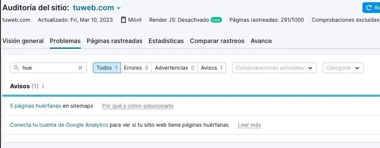 Auditoría del Sitio