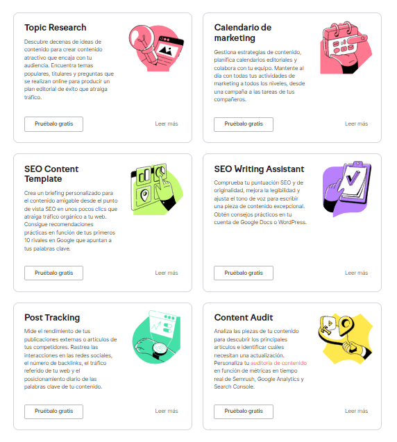 Herramienta de marketing de contenidos