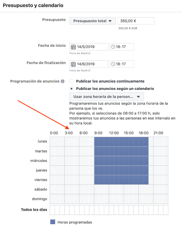 Instagram ads - Calendario campañas