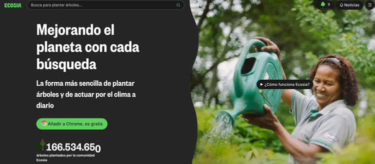 Bing: página principal con pingüinos de fondo y búsqueda personalizada