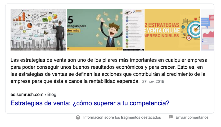 Google Featured Snippet screenshot