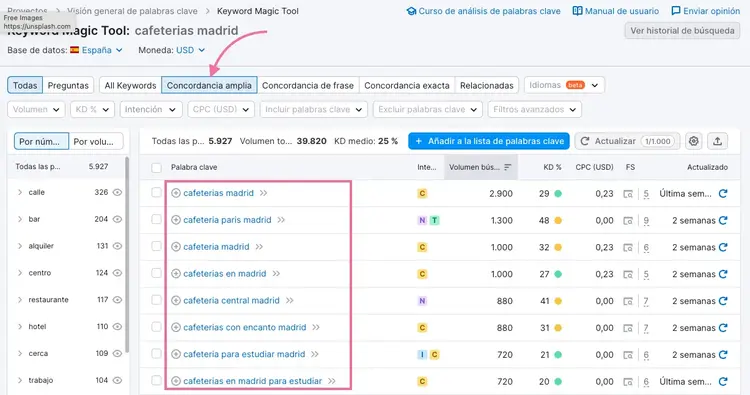 Concordancia amplia