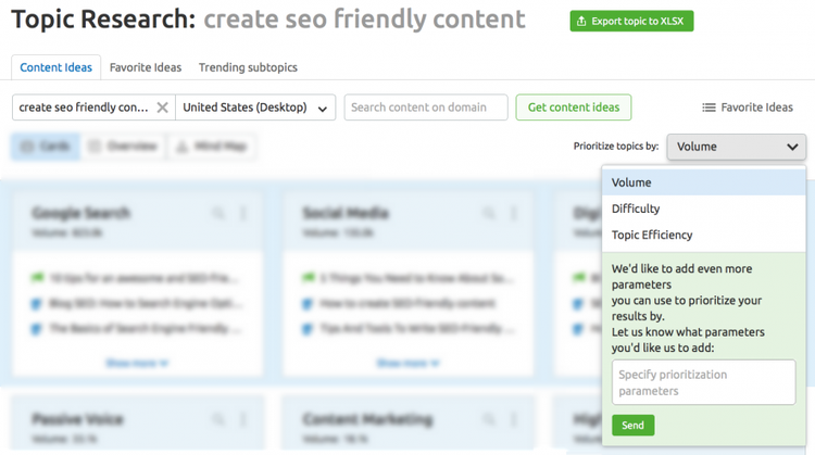Contenido SEO Friendly - Priorizar subtemas