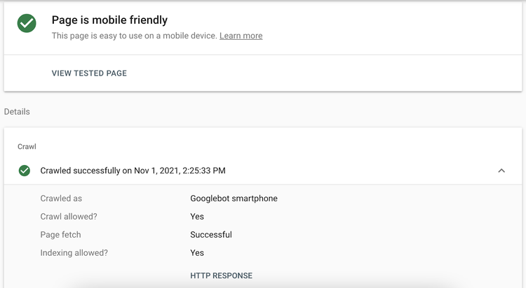 Google Mobile-Friendly Test
