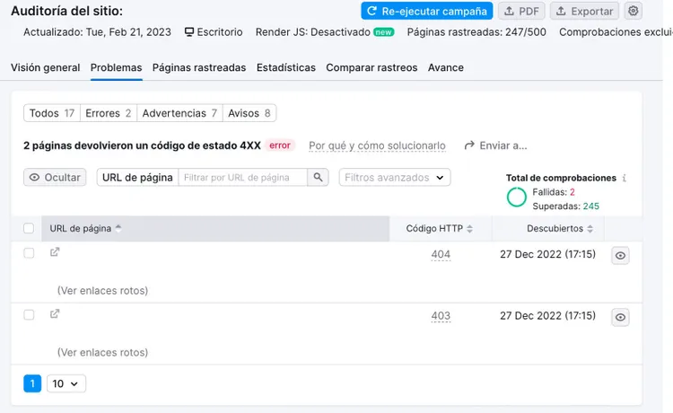 Selecciona la incidencia