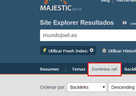 Herramientas Google - Disavow y Majestic