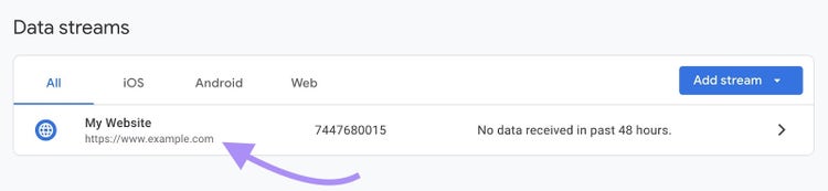 "Página "Flujos de datos