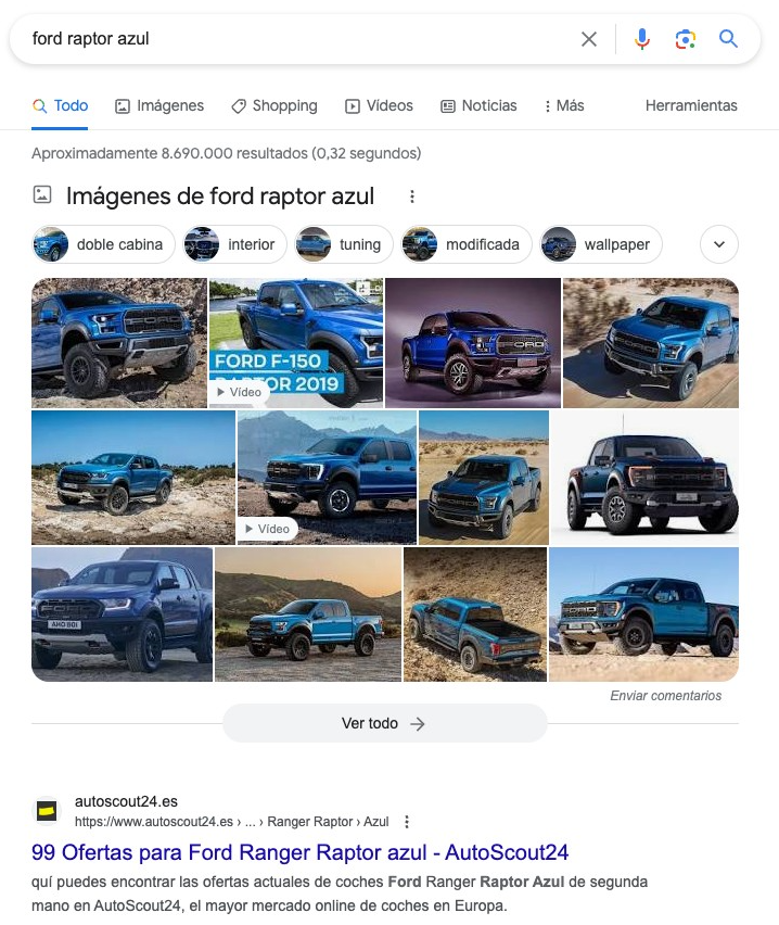 Resultados de búsqueda de imágenes para ford raptor azul