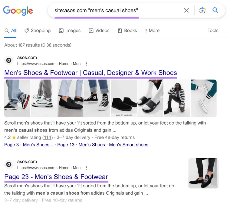 Resultados de búsqueda en Google para "site:asos.com "zapatos casual hombre""