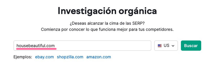 Página de investigación orgánica mostrando cambios de posición con filtros de nuevas palabras clave