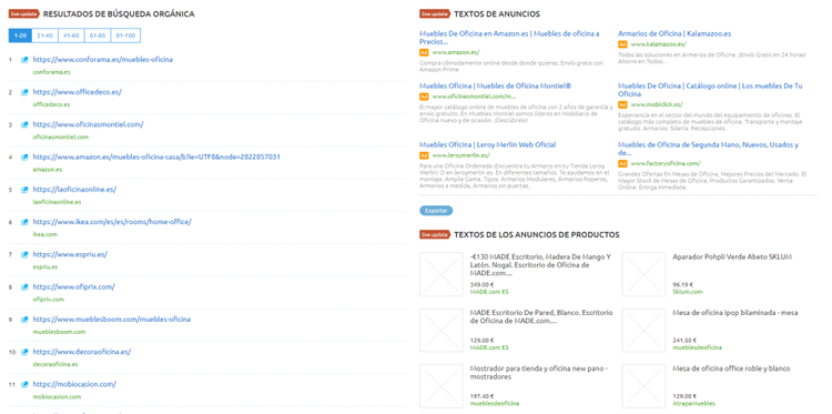 Crear una tienda online - Lista de competidores