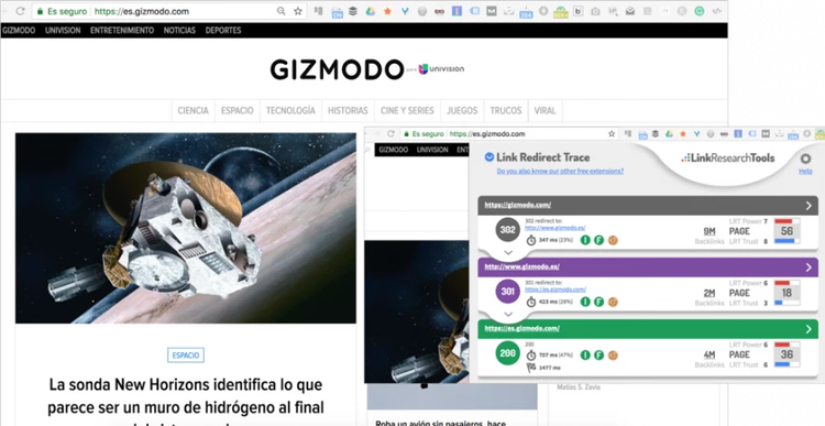Posicionamiento SEO internacional - Redireccionamiento erróneo