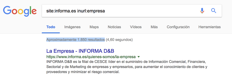 SEO para directorios - inurl:empresa