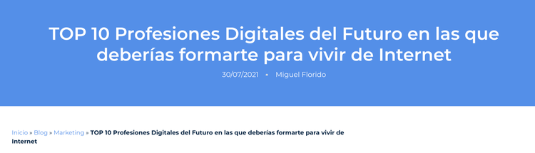 Título de artículo sobre 10 profesiones digitales del futuro