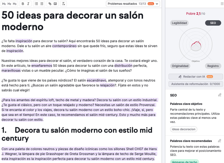 Análisis de backlinks con interfaz de búsqueda de dominio lowes.com