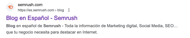 ejemplo de un fragmento de SERP bien optimizado