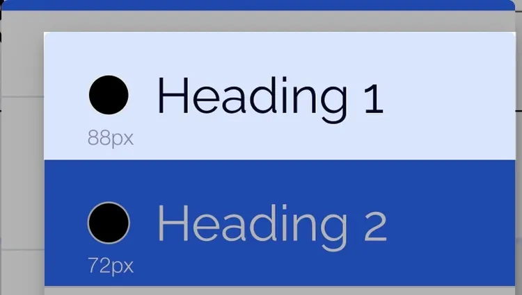 select H1 in wix