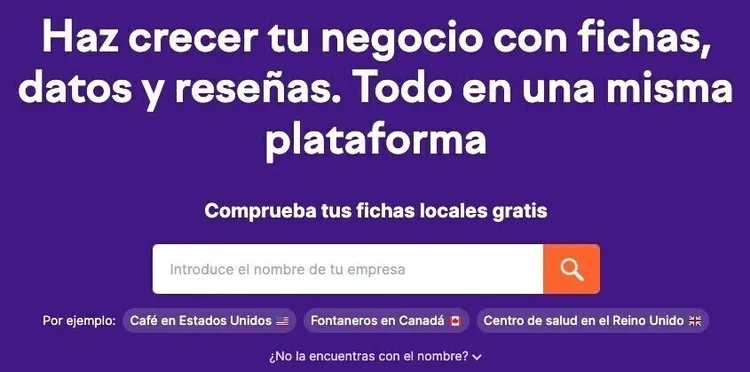 Plataforma directorio local para búsqueda información negocios