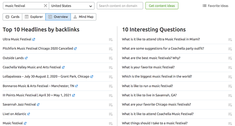 How to expand a list of keyword using Topic Research