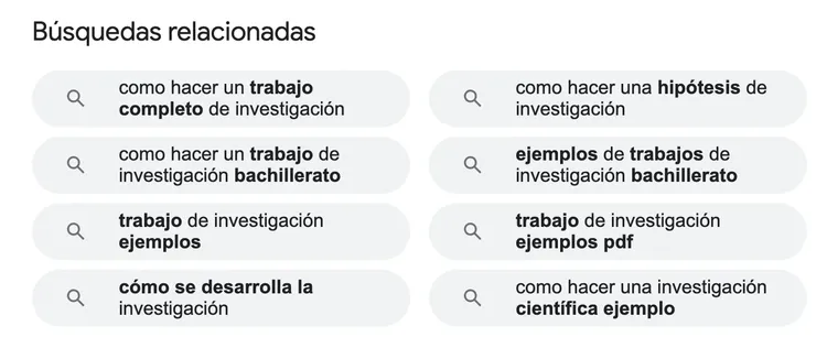 Búsquedas relacionadas trabajo investigación