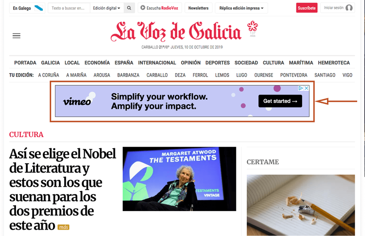 Qué es Google Adsense - Formato Leaderboard