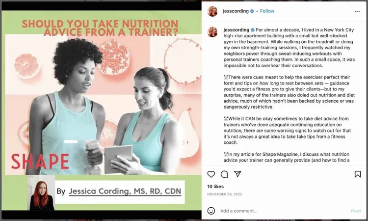 Blog invitado compartido en Instagram