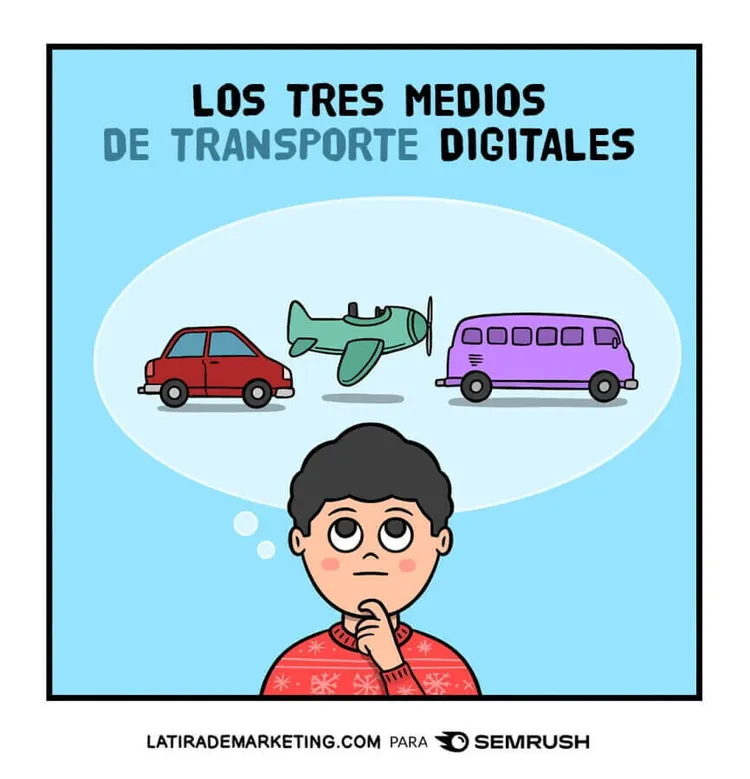 Los tres medios de transporte digitales