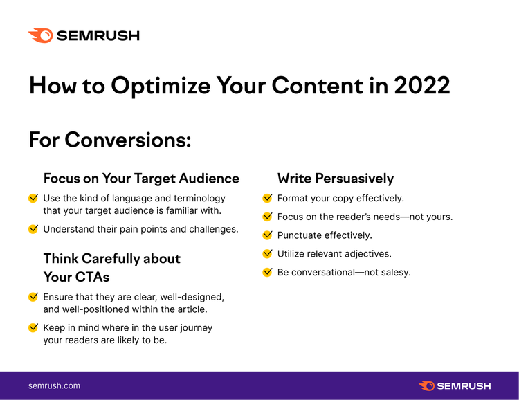 Cómo optimizar el contenido para las conversiones