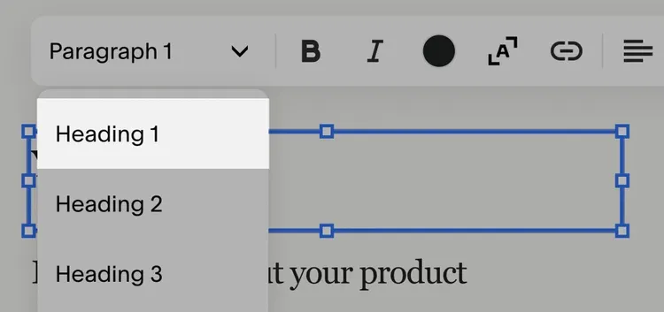 text style menu in squarespace